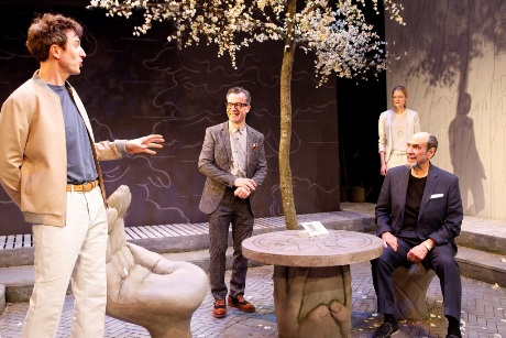 Daniel Weyman, Jonathan Cullen, Naomi Frederick and F Murray Abraham in The Mentor at the Vaudeville Theatre 